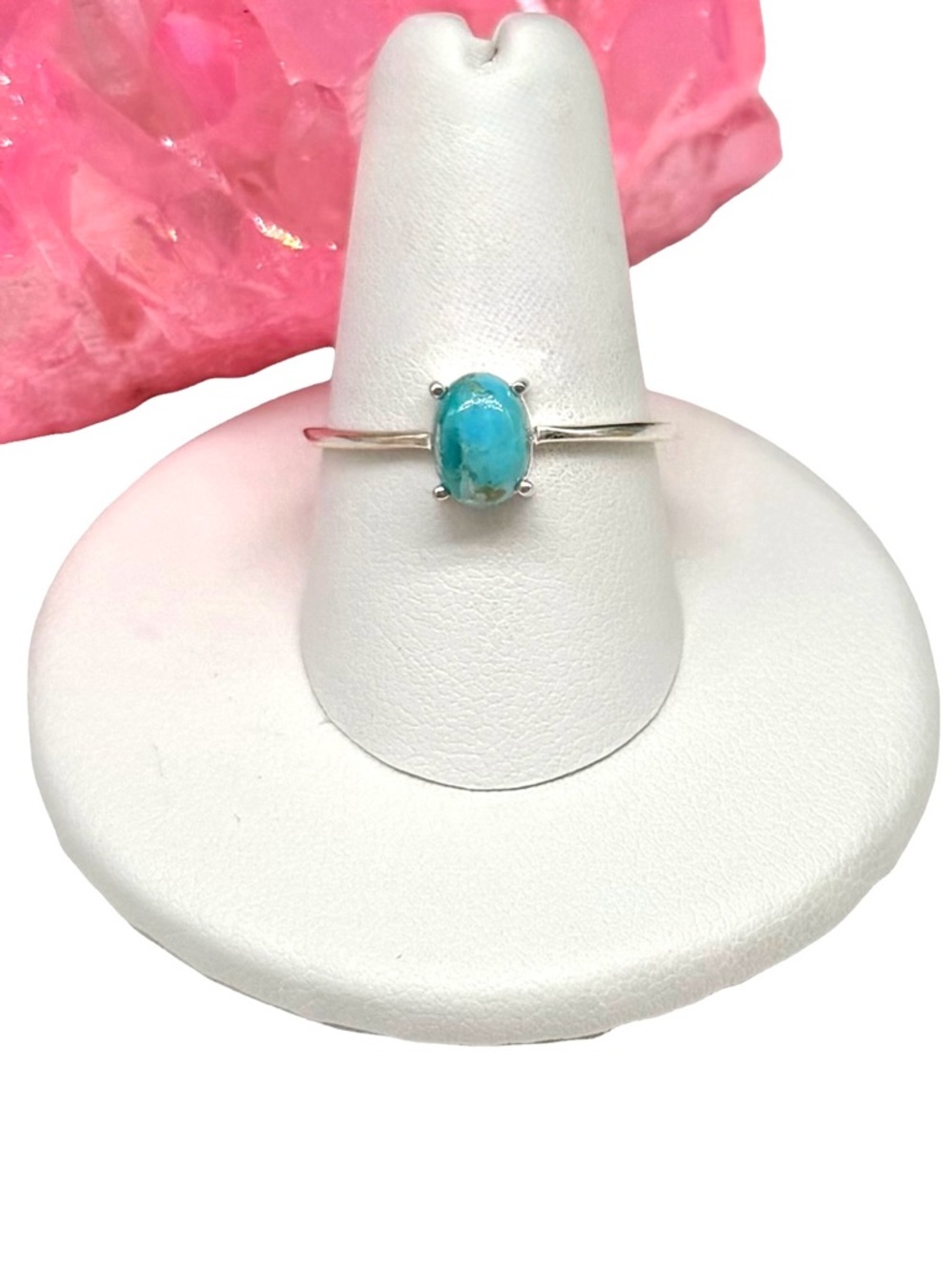 Kingman Mohave Turquoise Ring Size 8.5 Solid 925 Sterling Silver